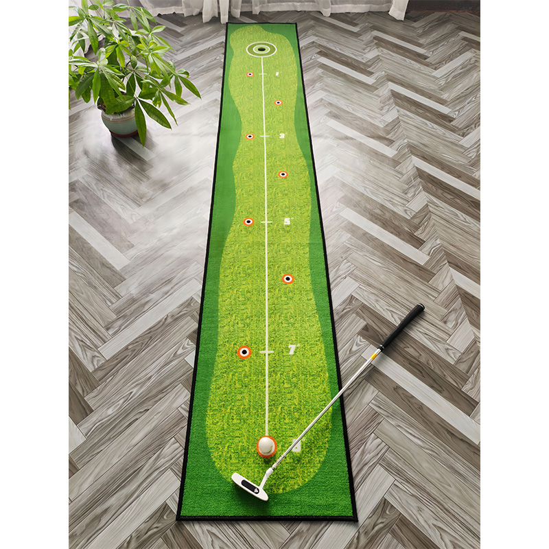 Foldable Golf Putting Mat With Slope Guide And Ball Return Portable Practice Carpet For Golf Lovers
